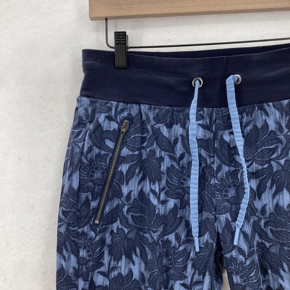 Athleta Trekkie North Jogger Women 4 Ethereal Bloom Floral Blue High Rise Gym - Picture 3 of 14